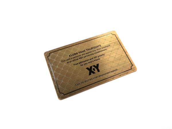 Cobre antigo luxuoso cartão escovado do metal do acesso da prioridade do VIP do revestimento