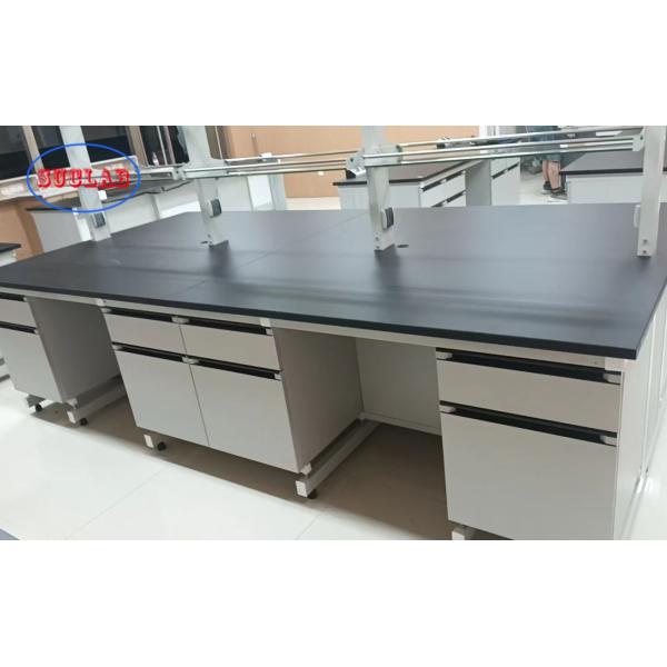 Custom Chemistry Laboratory Bench with Epoxy Resin  Countertops and Customizable Dimension L*1500/750 W *800 /850mm H