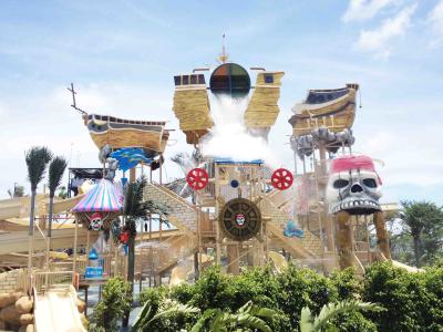 Customized Childrens Water Park Fiberglass Water Slides Entertains for Water Park