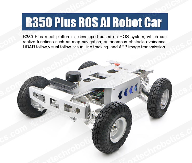 R350 Plus Nano LiDAR Follow Tracking Navigation Mapping 4-Wheeled Robot Chassis ROS AI Car