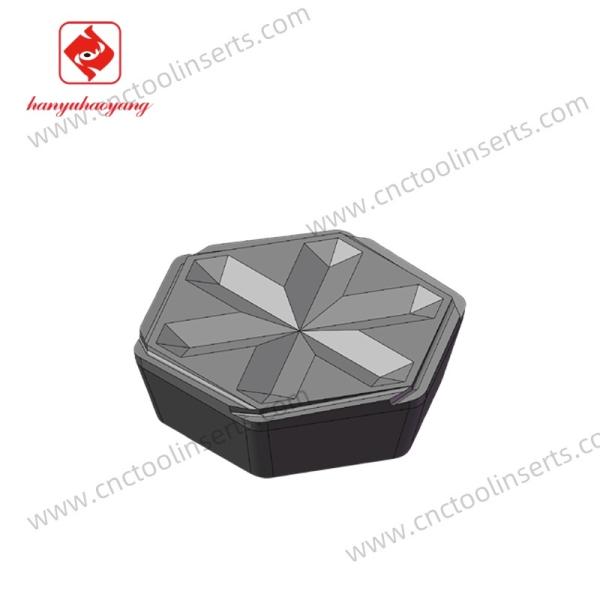 Insert à recuit CNC avec revêtement PVD HYH1003R0.8-1 HYB208, adapté aux matériaux difficiles à usiner, à l'exception des alliages à haute température.