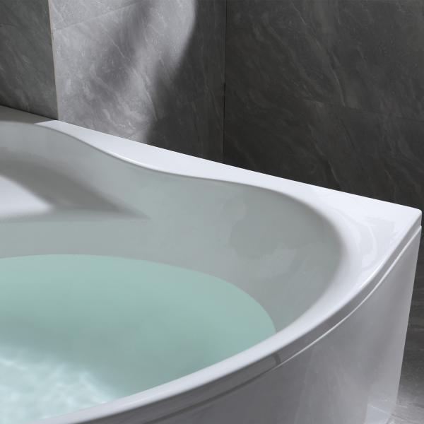 HA-16P Luxury Corner Acrylic Bathtub with Removable Skirt Disassembled Freestanding