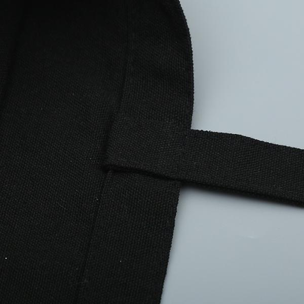 Natural Cotton Tote Messenger Canvas Shoulder Bag BLACK Recyclable