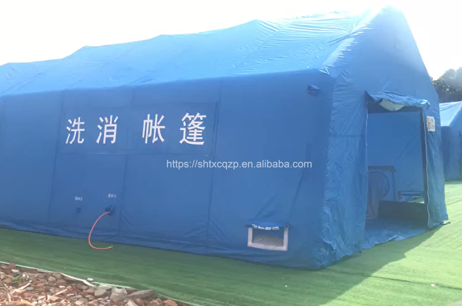 China Factory High Quality Airtight PVC Quick Automatic Opening Shower Inflatable Tent/waterproof Inflatable air Tents for Sale