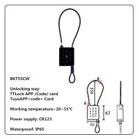 Bluetooth WiFi Smart Cerradura Exterior Con Cable de acero inoxidable Enjaulado Para Courtycard