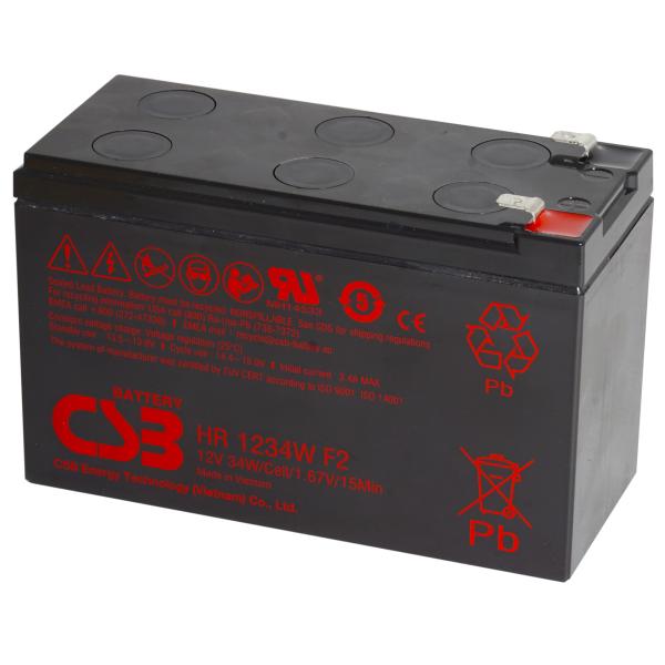 CSB Battery HR1234W 12V 34W 12V 9Ah Rechargeable Maintenance-Free Lead Acid AGM 9Ah Battery