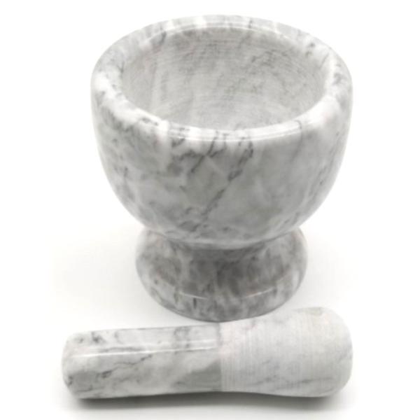 Manual Marble Stone Mortar And Pestle Garlic Masher For Kitchen Herb Spice