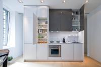 Armários de cozinha modulares modernos luxuosos de venda quentes com o armário de Oven Cabinet e da micro-ondas