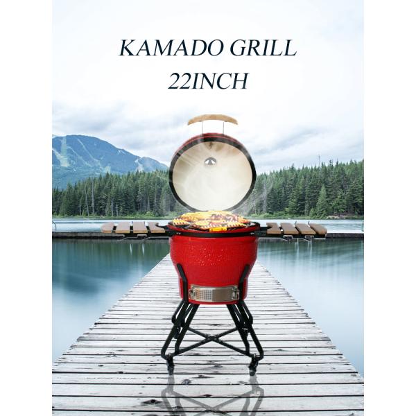KIMSTONE the Most Popular of 22 Inch OUTDOOR  Kamado Kitchen Restaurant Charcoal Griller