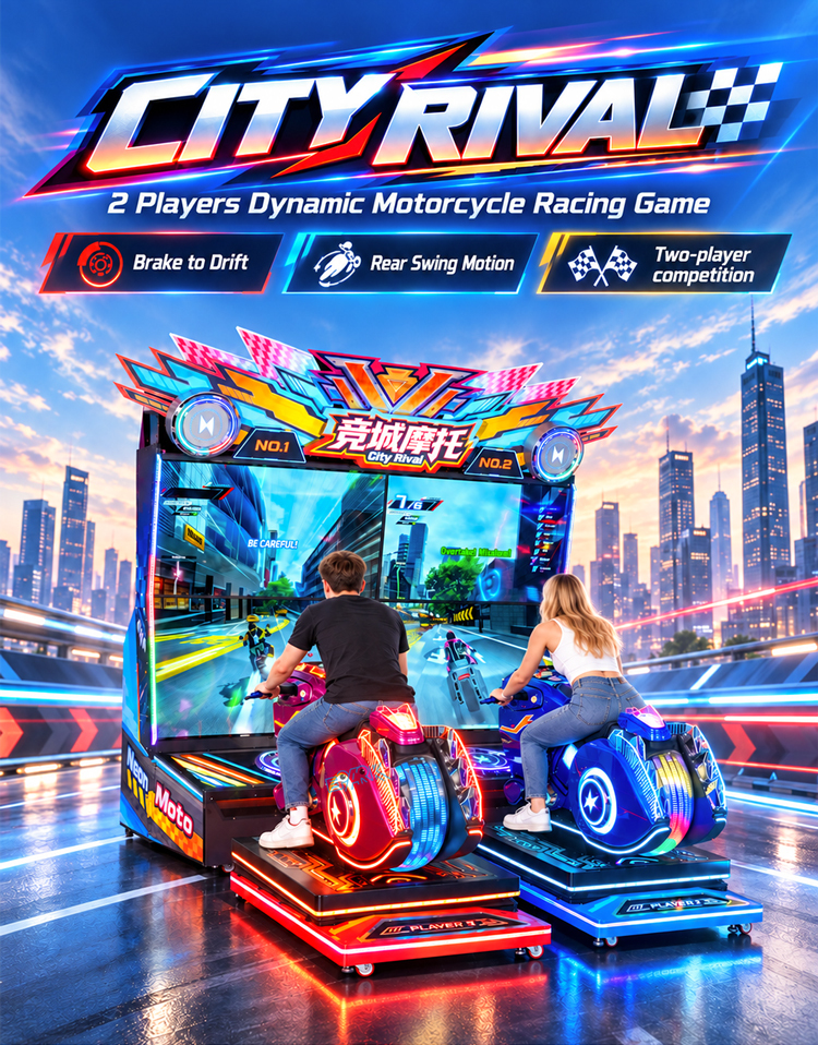 Motorcycle Racing Arcade Machine for Entertainment Centers