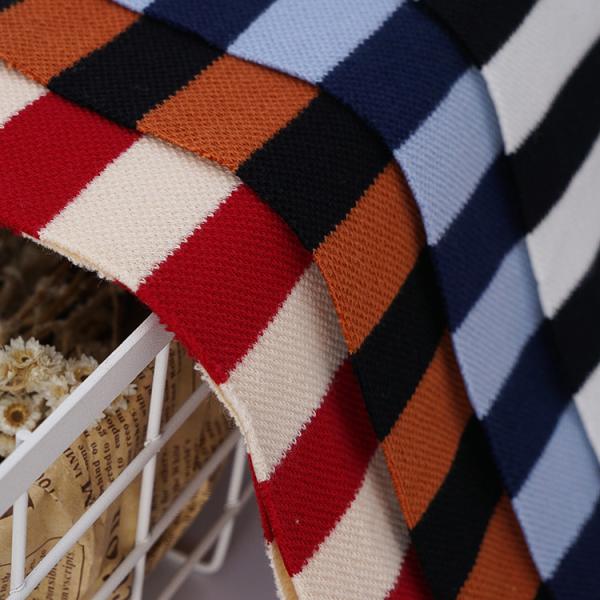 Пике пряжа крашены трикотажная ткань 320 г Красно-белый мягкий полосатый ткань Терри