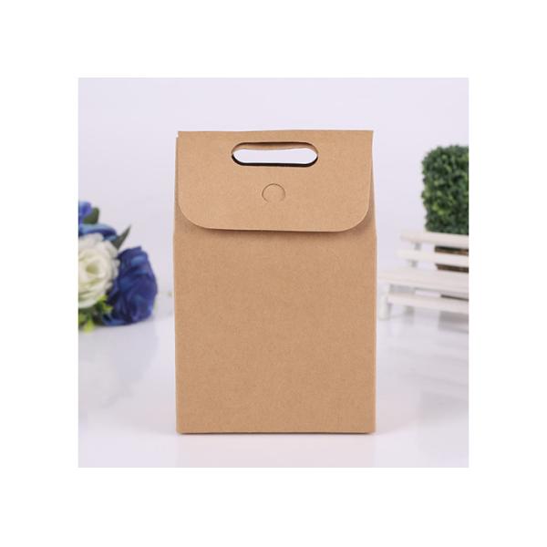 Сумки подарка Брауна Kraft рождества бумажные обедают квадратный бумажный мешок с ручками