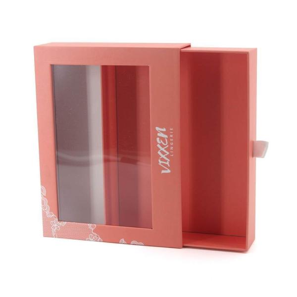 Autres Type de boîte Boîte d'emballage cadeau en carton à la demande en papier tiroir boîte à offrandes en PVC transparent