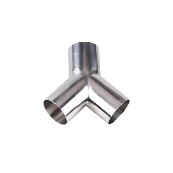 1/8--4 Prata WZ DN50 SS304 316L aço inoxidável sanitário tipo Y Adaptador de tubo Tee