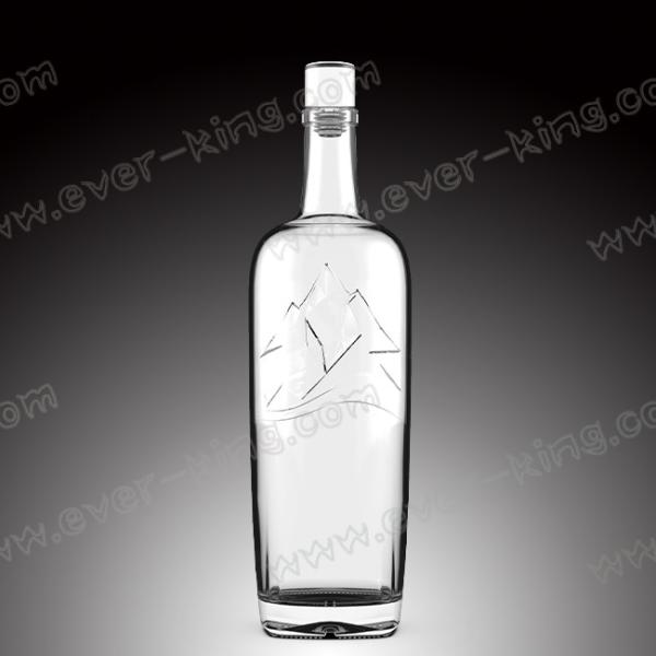 Бутылки ликера стекла 750ml ODM прозрачные со стеклянной верхней частью
