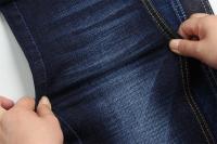 11.8 Oz Cross Slub Algodão Misturado Spandex Tecido Denim Azul Para Homem Jeans Estiramento Índia Mercado Estilo Desizing Fleecing