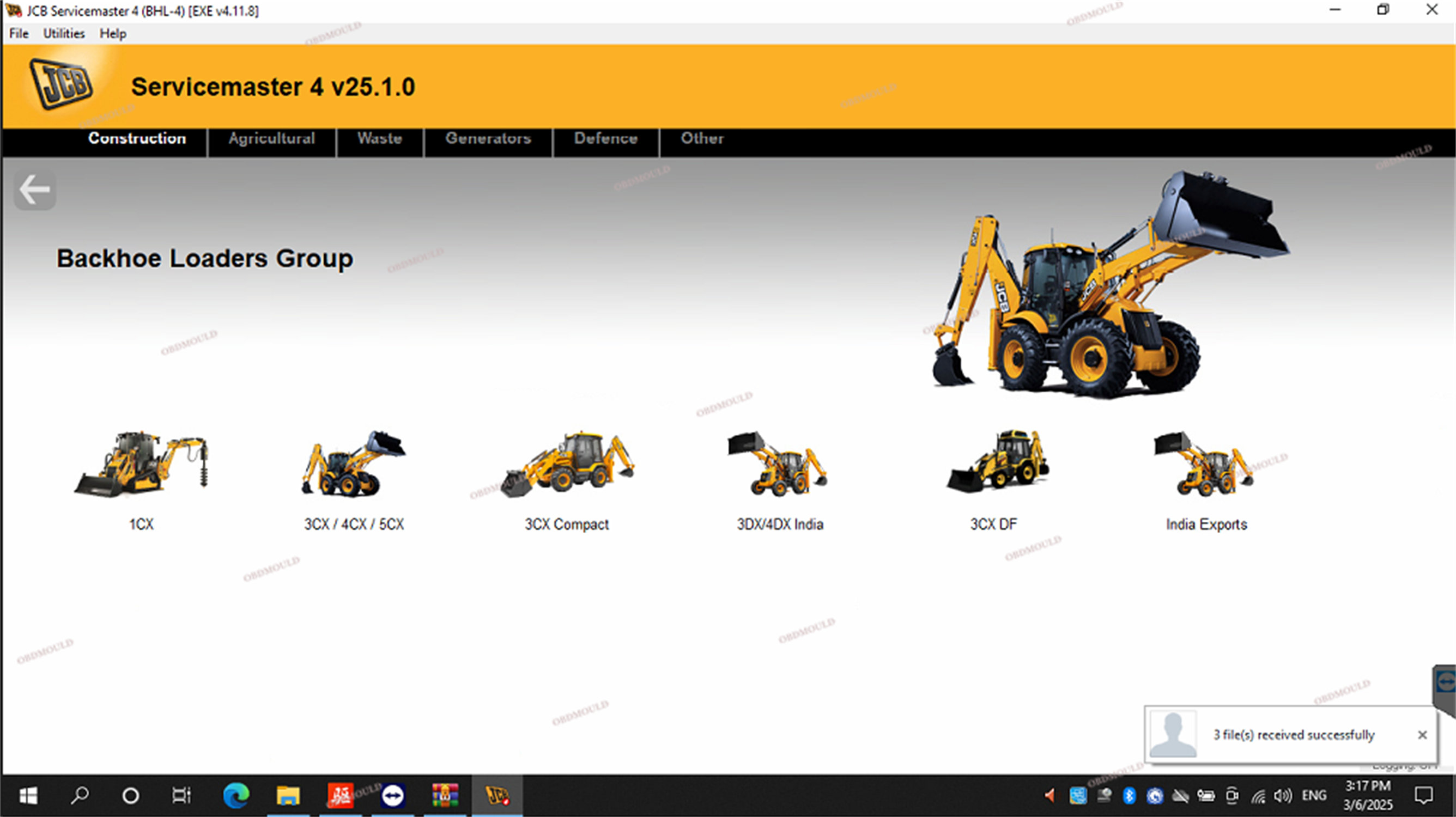 JCB Diagnostic Tool with JCB ServiceMaster 4 v25.1.0 for Heavy Duty Agricultural Diagnosis and Multi Language Support