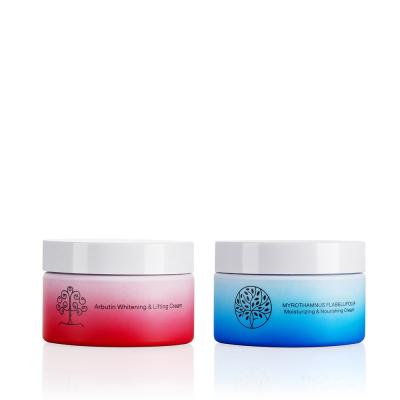 Frascos plásticos 80ml da boca larga do revestimento do inclinação para o creme do olho