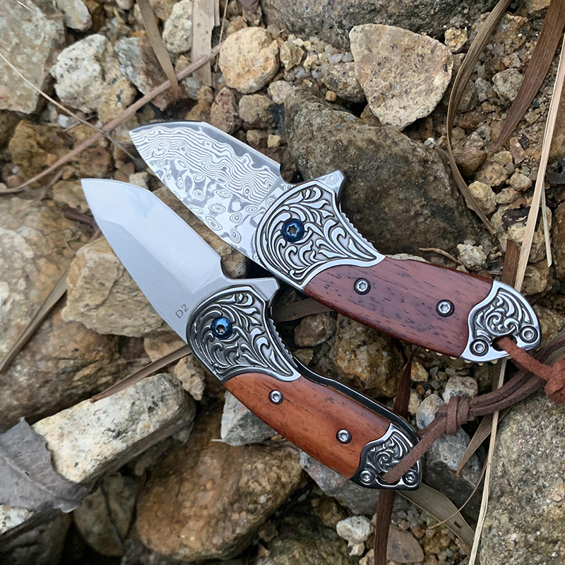Tunafire Factory Direct VG10 Core Damascus Folding Knife Damascus Knife GT-DC372