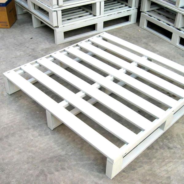 Grey Stackable Steel Pallets Size Customized Metal Stacking Pallets