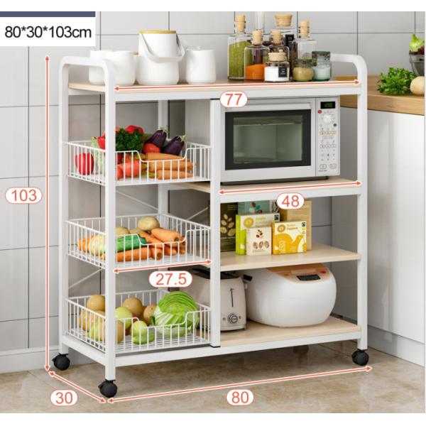 4 Tier Removable Kitchen Storage Rack , Anti Rust Kitchen Plate Rack Shelf
