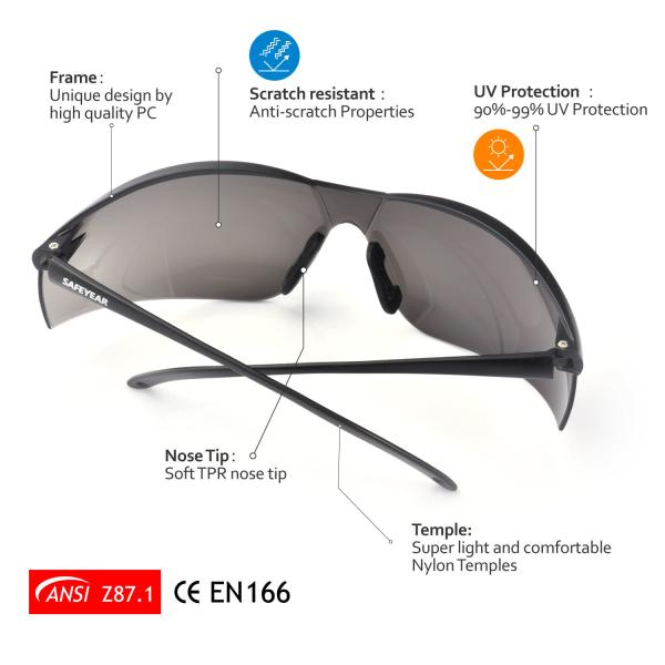 Anti Scratch Safety Glasses Goggles ANSI Z87 Personal Protective Equipment Ppe Goggles
