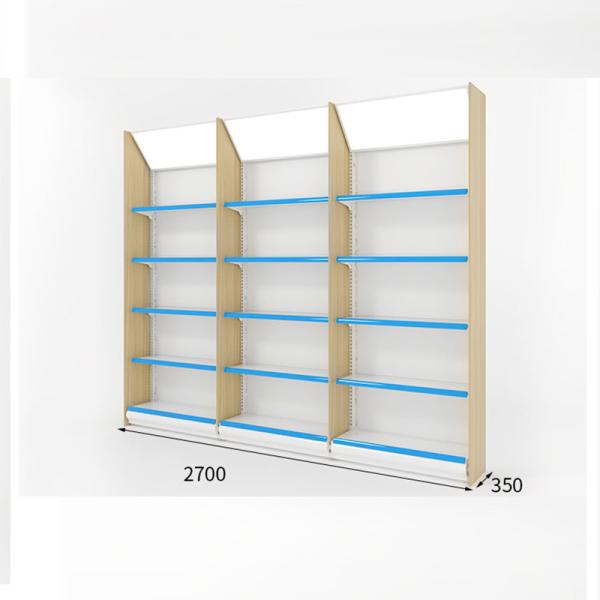Gondola Pharmacy Medicine Rack , Wooden Rack For Medical Shop ODM