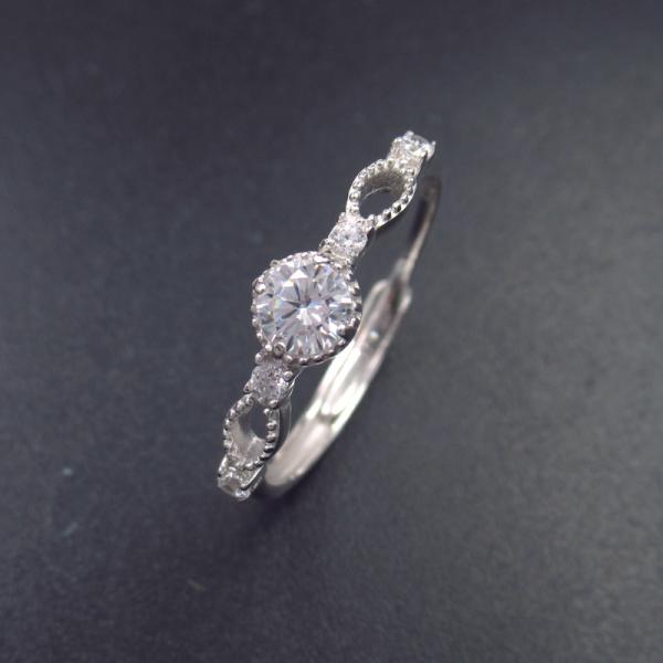 Luxury Silver Cubic Zirconia Rings For European Wedding Bridal Jewellery