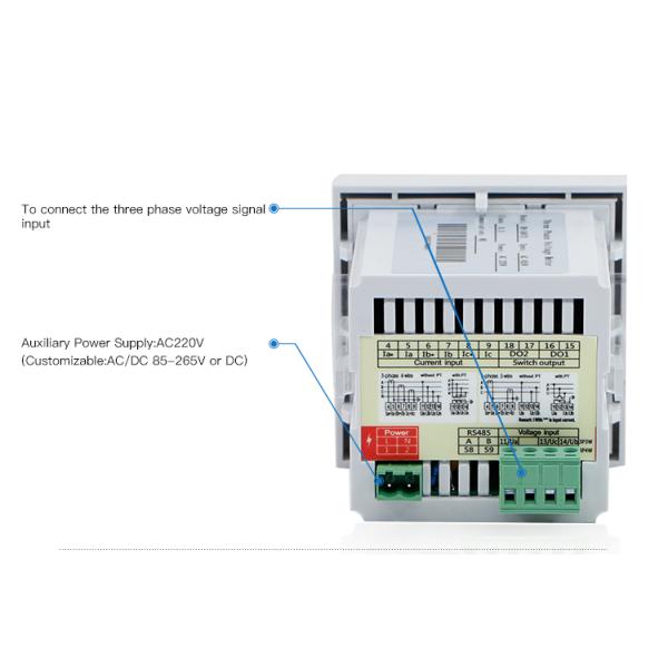 Three Phase Three Wire/Four Wire LED display digital panel meter generator Voltage Meter 80*80