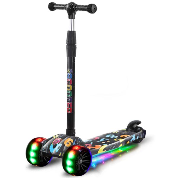 Plastic Foldable Children's Pedal Scooter 3 Wheel Scooter for 2-5 Years