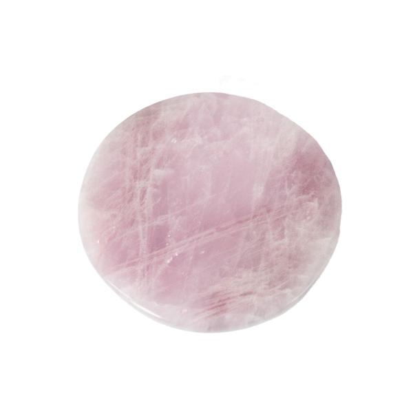 Natural Rose Quartz Coaster Crystal Round Gemstone for Table Plate Decoration Plate