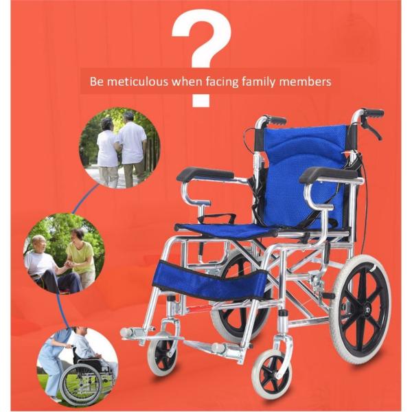 Breathable Fabric Cushion Tianjin Producer Chrome Frame Folding Steel Manual Wheelchair