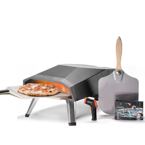 Forno de pizza a gás de 16 polegadas para cozinha de aço inoxidável portátil de propano ao ar livre