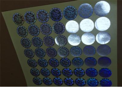 Die Cut Round Security Hologram Sticker Pantone Colors Various Designs