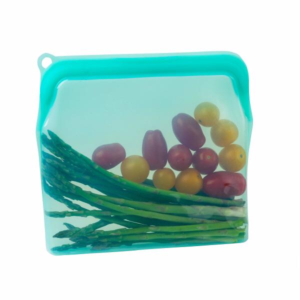 Многоразовые 100% силиконовые мешки для хранения еды Сэндвичи Снакс мешки Новое поколение Стоять на спине Zip контейнер для супа и остатков