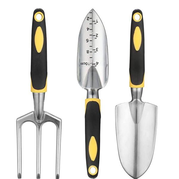 3 Pieces Strong Gardening Hand Tools Heavy Duty Aluminum Alloy