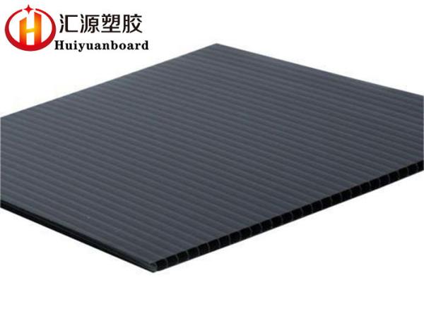 Corrosion Resistant Black ESD Corrugated Plastic Sheet 5mm Thickness