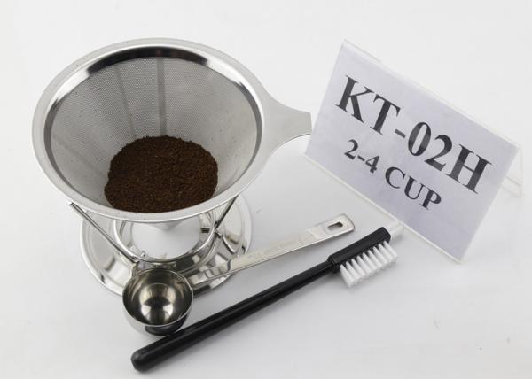 LFGB Certificate Coffee Maker Gift Set Stainless Steel Coffee Cone Fold Edge