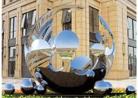 Grande sphère d'artistes de sculpture en acier inoxydable de miroir de conception unique pour extérieur