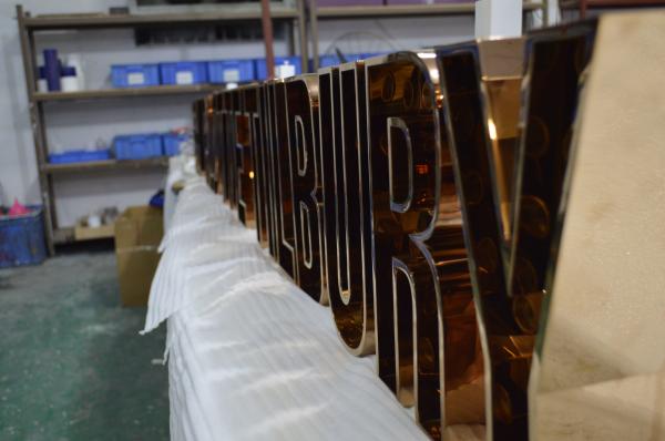 Custom 3D LED Letter Signs Aluminum / Acrylic Material 50000 Hours Lifetime