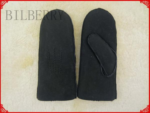 Lady Sheepskin Shearling Leather Mitten Gloves For Winter Fashion Designs