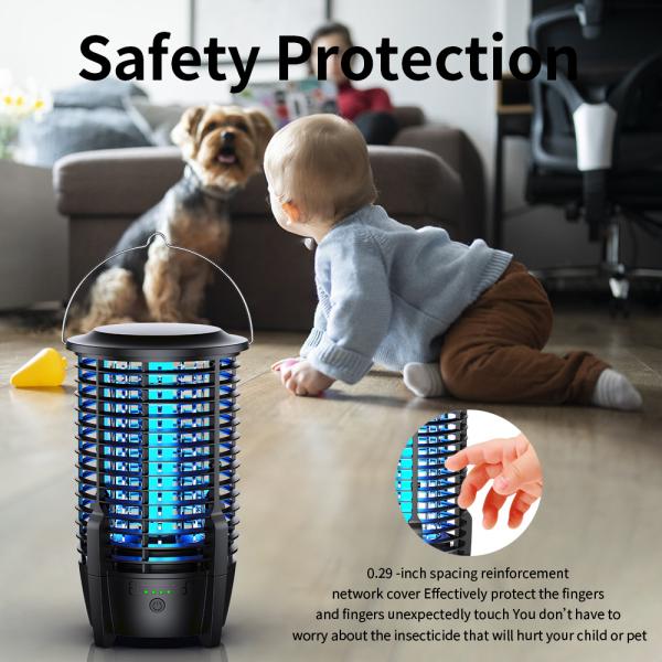 USB Portable Waterproof Mosquito Killer Lamp Electric Insects Killer Outdoor High Powered Bug Lamp with 26pcs Camping Light Beads