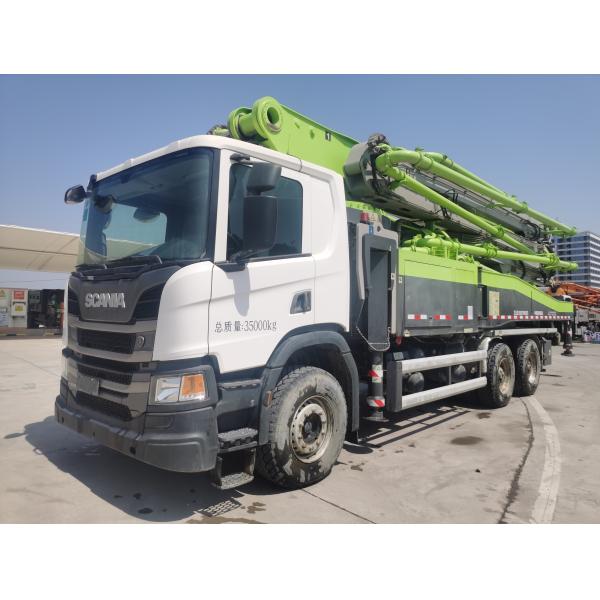 Zoomlion Used 52m Truck Mounted Concrete Pump Truck With SCANIA Chassis 2020