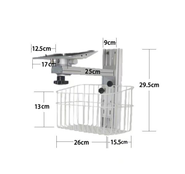 Vendedor Quente Alumínio Ligação Bracket Parede Montado Stand para monitor do paciente