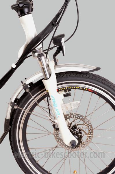 Full Size Electric Folding Bike For Adults , Lightweight Folding Ebikes 21.5kgs