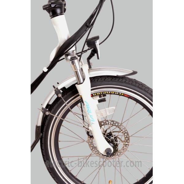 Full Size Electric Folding Bike For Adults , Lightweight Folding Ebikes 21.5kgs
