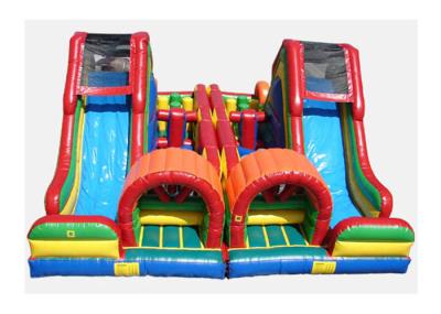 CE Certificate Colorful Inflatable Assault Course Rental , Inflatable Course For Amusement Park