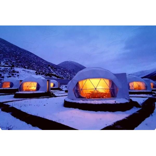 Farmhouse Outdoor Round Glamping Dome Tent with Customized Color Luxury House Bathroom