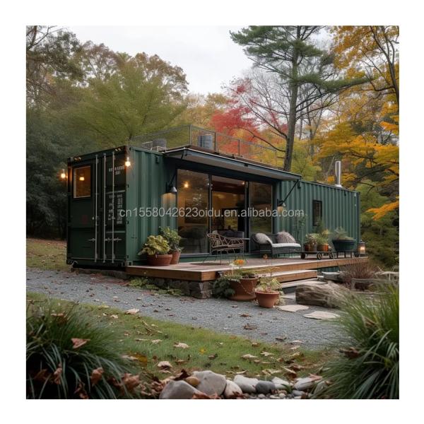 20ft Mobile Home Garden Studio Prefabricated Customizable Steel Container House with Wall 50/75/100mm Wave Sandwich Panel