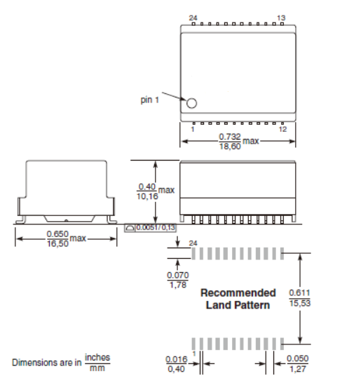 Трансформаторы SC8704NL локальных сетей трансформатора 150W 1.5A PoE+ сигнала WA8704-ALD PoE магнитные